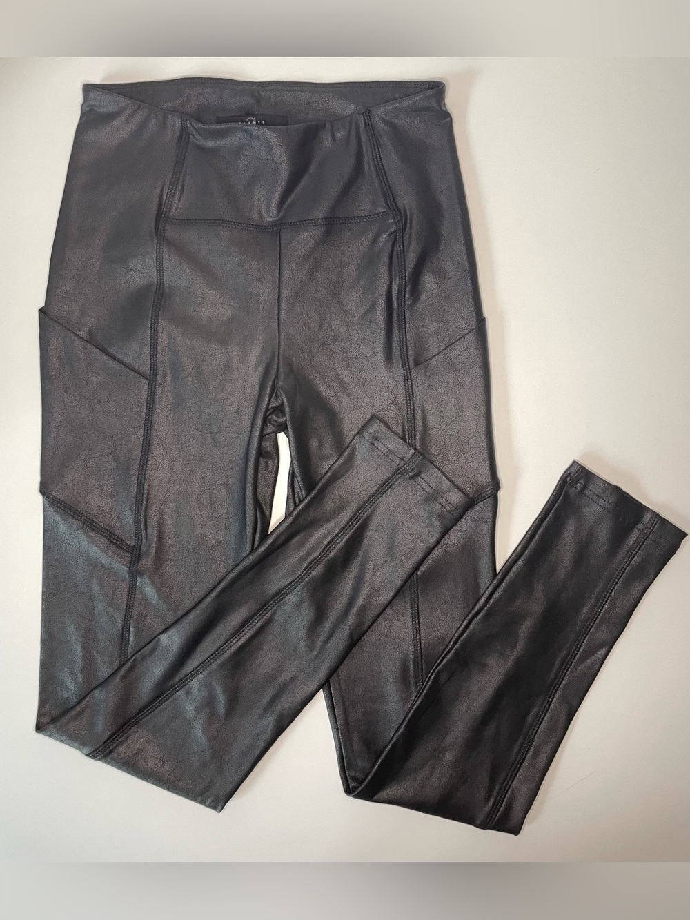 21 Saints Black Faux Leather Leggings Size S NWT
